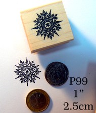 P99 Small Snowflake rubber stamp WM