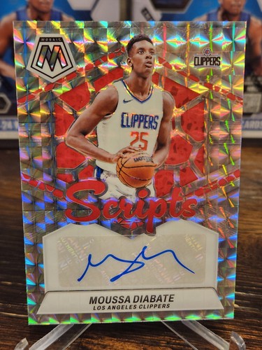 2023-24 Panini Mosaic Moussa Diabate Scripts Auto #MS-DIA Silver Mosaic Prizm  - Picture 1 of 2