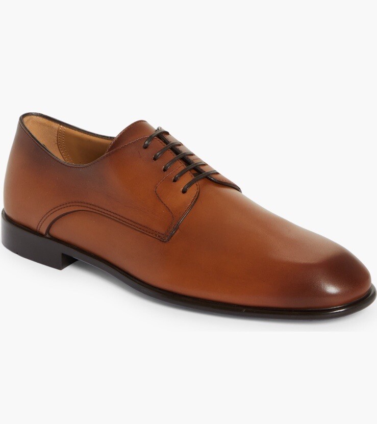 New Salvatore Ferragamo Fosco Plain Toe Derby Men Brown  display picture 2