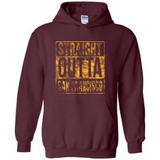 Straight Outta San Francisco Hometown Pride Adult Unisex Pullover Hoodie - Maroo