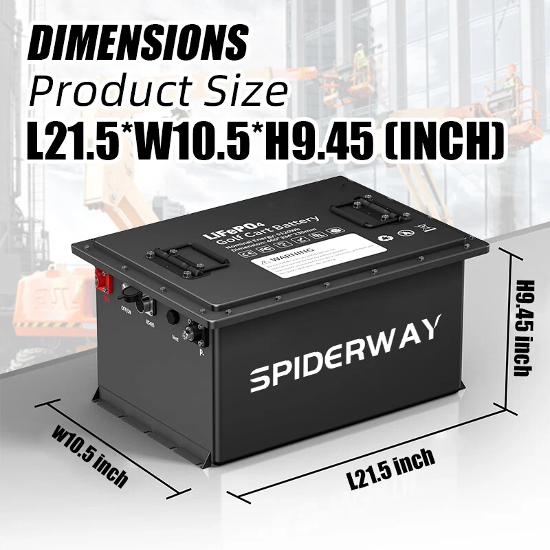 36V 105Ah Golf Cart LiFePO4 Lithium Battery w/ 25A Charger for Yamaha G1E G2E G8 - Image 3 of 4