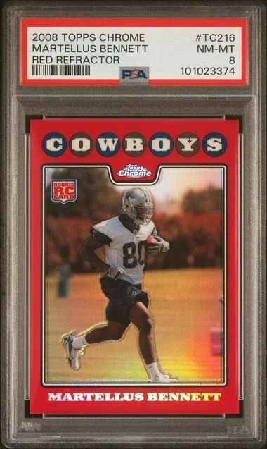 Martellus Bennett Topps Chrome #TC216 Red Refractor