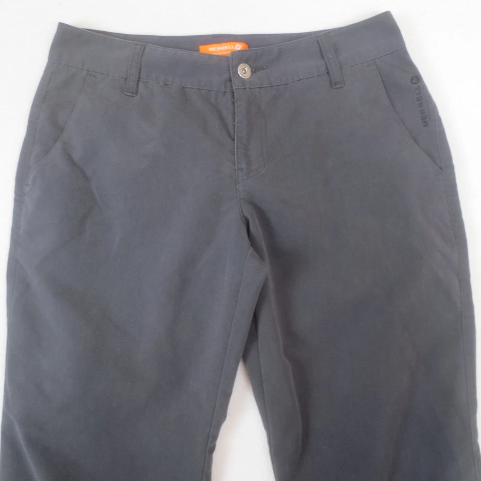 Merrell Pants Womens 8 Charcoal Wide Leg Lightweight Casual Chino Outdoor Hiking - Image 2 of 4