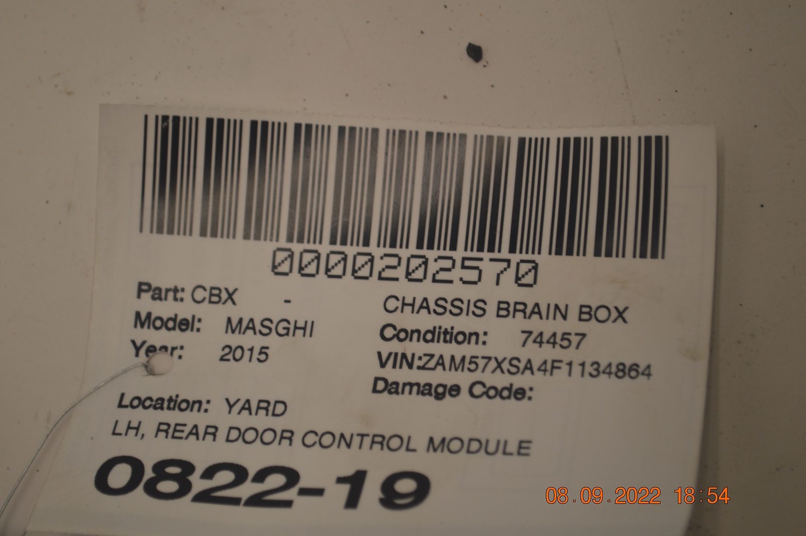 Maserati Ghibli 2014-2019 Rear Left Door control module