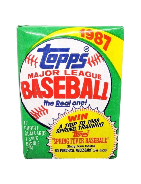 (1) Pack Topps Major League Baseball 1987 Unopened Wax Trading 17 Card Pack