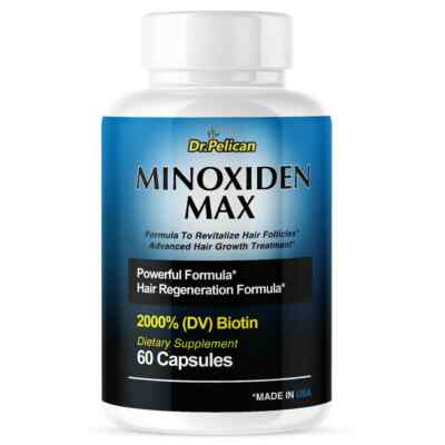 Minoxiden Max- Hair Support- 60 Capsules- Dr. Pelican (Pack of 3)