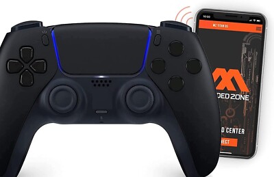 Soft Black Smart Rapid Fire Custom Modded Controller compatible with PS5 FPS