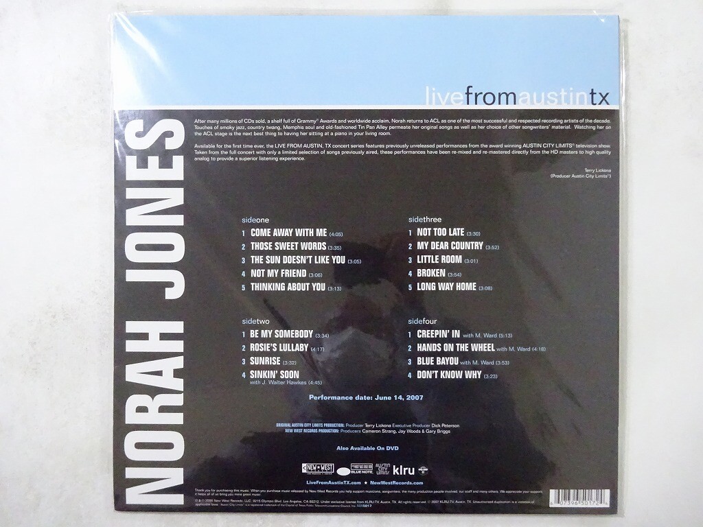 Norah Jones Live From Austin, TX New West Records NW5017 US