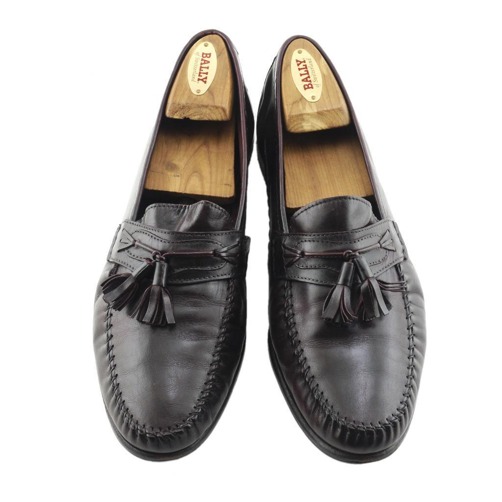 EXC Burgundy MARIO BRUNi Moc Toe Tassel Loafers Shoes 9 M  display picture 1