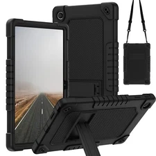 Walmart Onn 11 Tablet Shockproof Hybrid Case Built-in Kickstand (Black/Black)