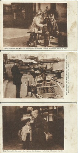 8 CARTOLINE D'EPOCA FILM ARTISTICA GLORIA DAGLI APPENNINI ALLE ANDE CINEMA MUTO - Picture 4 of 7
