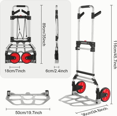 380 LB Capacity Folding Hand Truck Heavy Duty - View #4