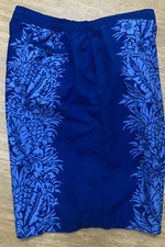 CARIBBEAN SWIMWEAR Blue Hawaiian Men's Sz XL SWIM TRUNKS 40" Waist