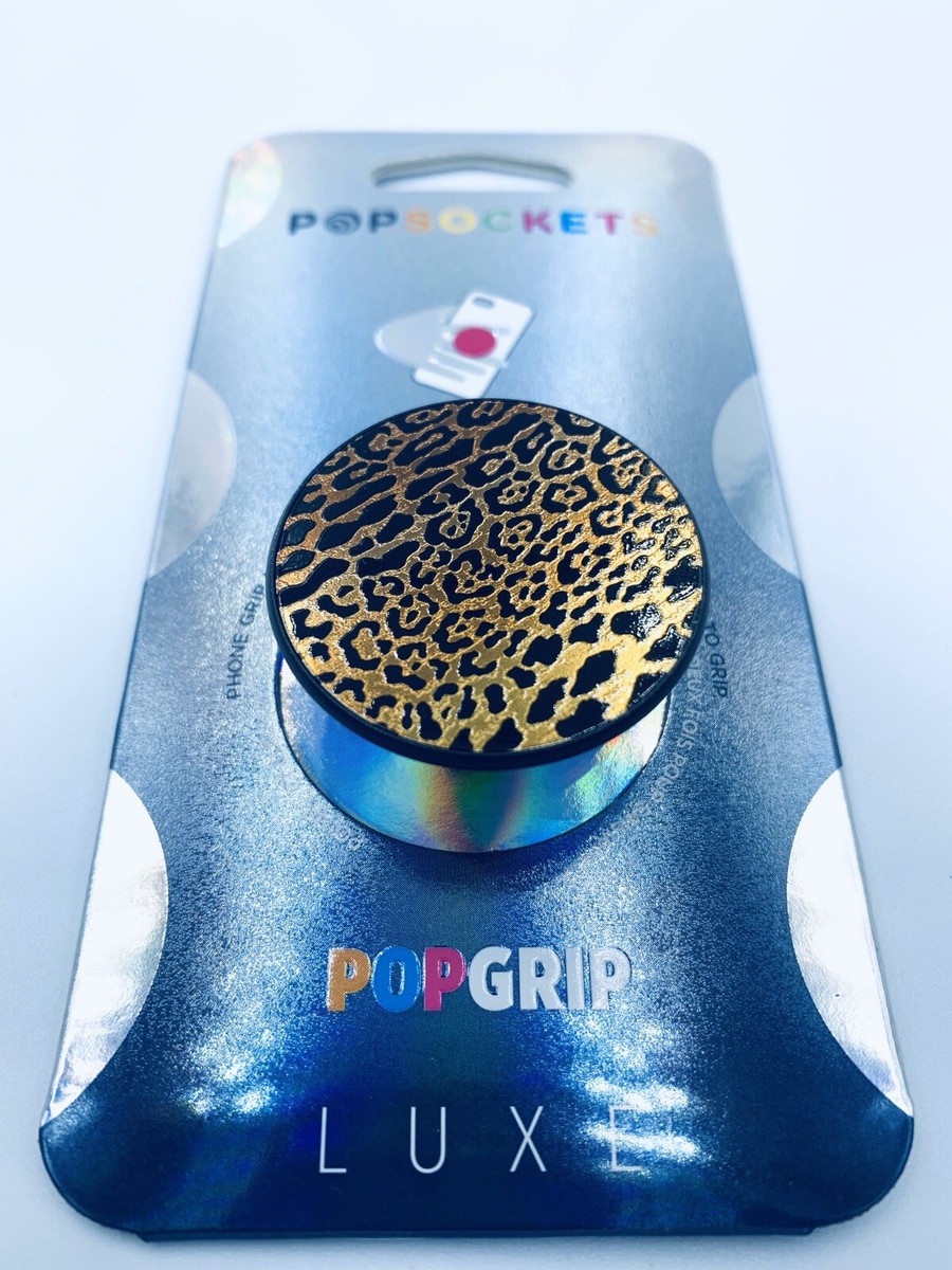 Authentic PopSockets Luxe Embossed Metal Leopard PopSocket Pop Socket  PopGrip - Main Image