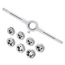 Die Stock Handle Set M3 M4 M5 M6 M8 M10 M12 Thread Die and Fit 17mm-25mm OD Die
