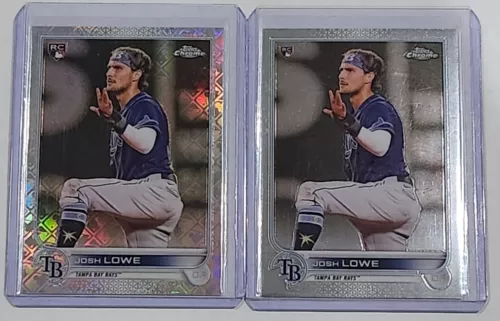2022 Topps CHROME JOSH LOWE RC Mega Box Logofractor + CHROME (2) ROOKIE Cards