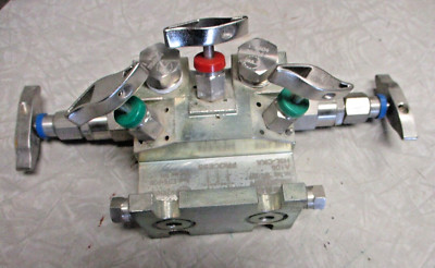 SCHNEIDER Type H5L-CKA 5-Valve Manifold, Carbon Steel, 2000-psi CWP, Soft Seated