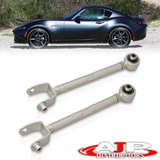 Silver Rear Lower Adj. Suspension Camber Arms For 2016-2023 MX-5 Miata ND1 ND2
