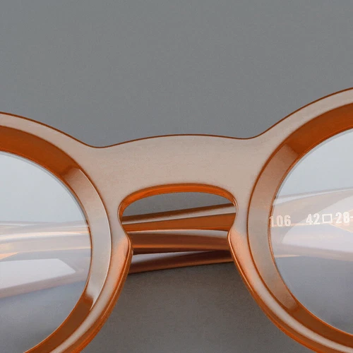 Acetate Round Retro Eyeglasses Men Women Reading Glasses Classic Thick Frames - Picture 5 of 35