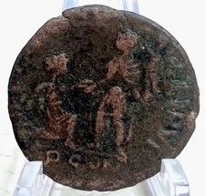 Kneeling Female Ancient Roman Coin 378-383 AD Emperor Gratianus 1600 Years Old