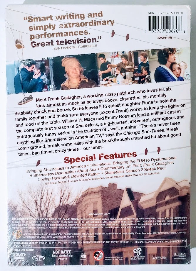 Shameless The Complete First Season 1 DVD WB William H. Macy Rossum New Sealed - Image 2 of 4