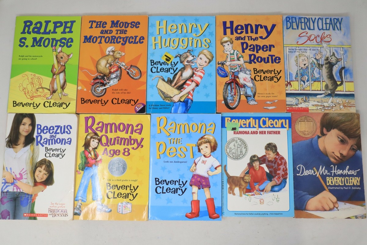Lot of 10 Beverly Cleary Chapter Books Ramona Henry Mouse Ralph