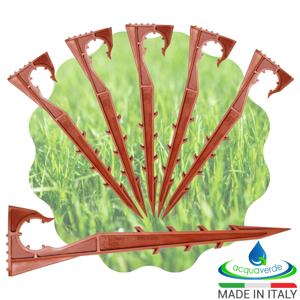 100 PICCHETTI PER TUBO IRRIGAZIONE PICCHETTO SOSTEGNO ALA GOCCIOLANTE � 16 20