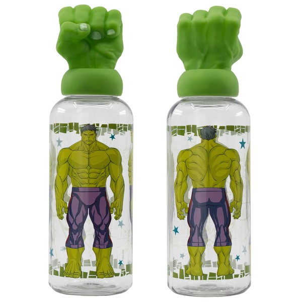 Marvel Avengers Hulk 3D Kopf Wasserflasche Trinkflasche Flasche 560 Ml-image