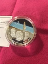 mongolei 500 togrog 50 Jahre Raumfahrt Silbermünze