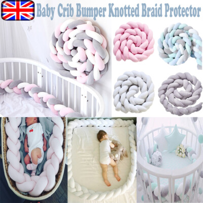 baby crib bumper knotted