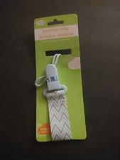 Pacifier Clip blue chevrons