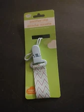Pacifier Clip blue chevrons