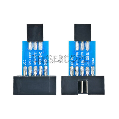 2pcs 10 Pin to Standard 6 Pin Adapter Board For ATMEL AVRISP USBASP STK500-