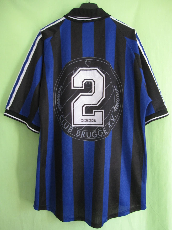 Maillot Adidas Club Bruges KV #2 Dexia Bank vintage Brugge Jersey - L / XL - Photo 3/4
