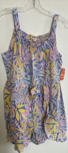 Wonder Nation Girls Romper Size XL 14/16 Plus Sleeveless Floral Mult