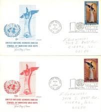 United Nations NY Scott # 183-184 1968 Henrik Starcke First Day Cover