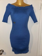 SALE 3 DRESSES FOR $20 Distressed Blue Knit Dress Size small/medium