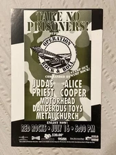 Judas Priest Alice Cooper 1991 Tour Poster Motorhead Metal Church Dangerous Toys