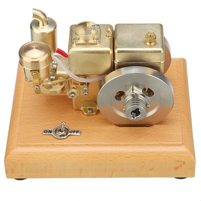 1.9CC Mini Gasoline Engine Water-Cooled Double Flywheel Brass Stainless Steel