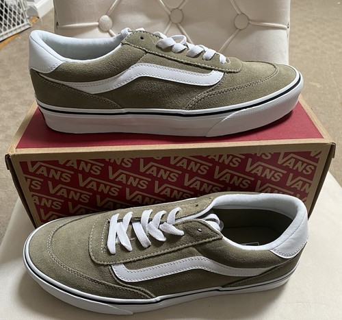 VANS Brooklyn LS Men's Skate Sneakers Suede Bay Leaf VN000D7QEMF Sz 10