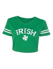 Women's St. Patrick's Day Crop Top St. Paddy's Day Shirt X-Small Sb-green-2