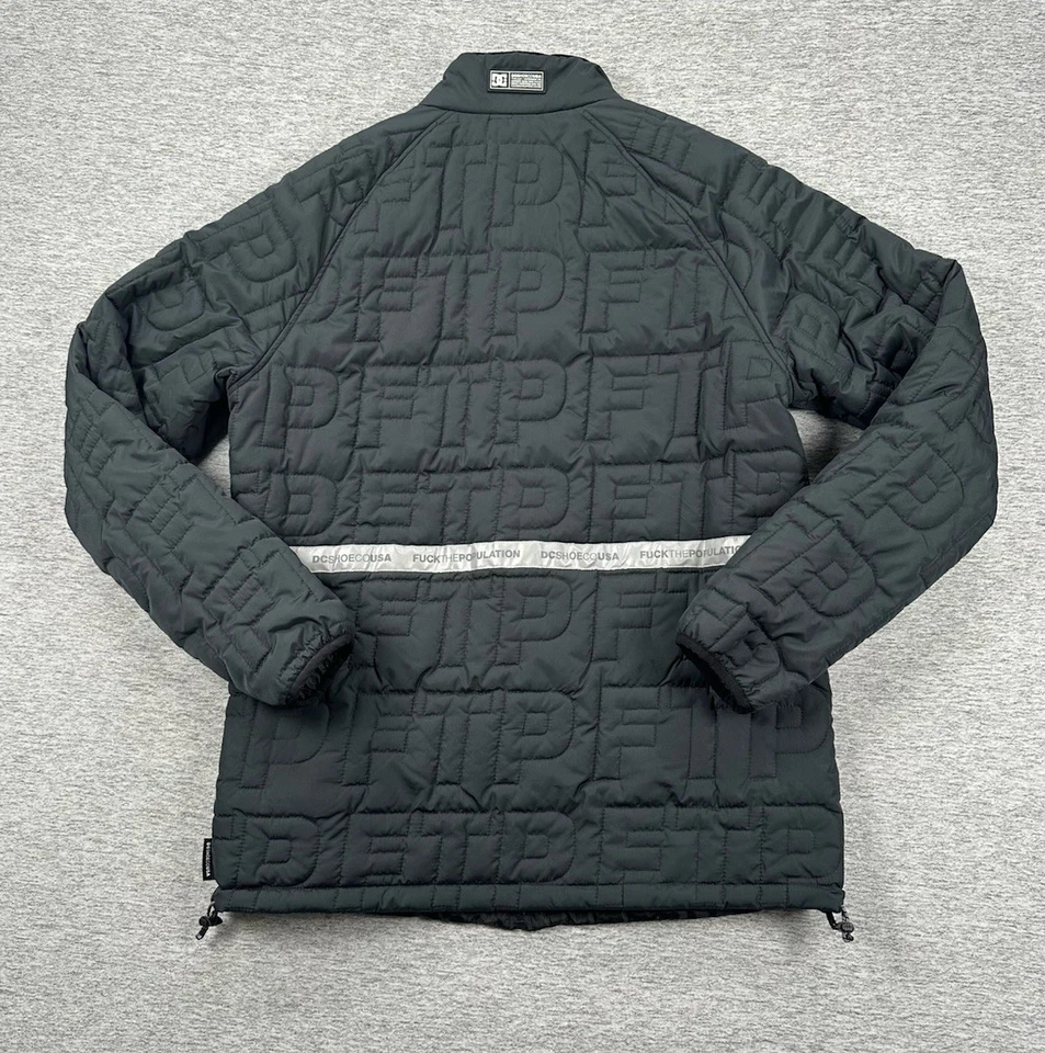 DC x FTP Jacket Mens Medium Black Anecdote Insulator Full Zip Packable Snow NEW - Image 2 of 4