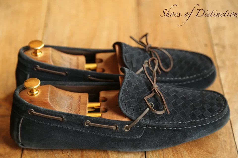 Mocassins en daim tissé bleu Bottega Veneta Gomma Spritz UK 10 US 11 EU 44 - Photo 4/4
