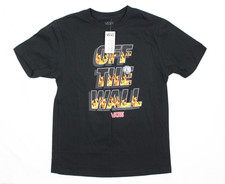 VANS Big Kids Digi Flame Short Sleeve T Shirt L Large Black