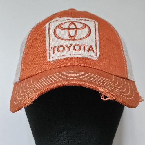 New No Tag Toyota Racing Baseball Hat Cap Mesh Back Distressed Orange ...