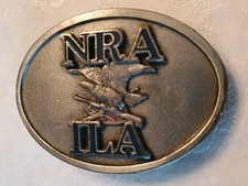 Belt Buckle Small Pewter NRA ILA Institute For Legislative Action USA - 930825