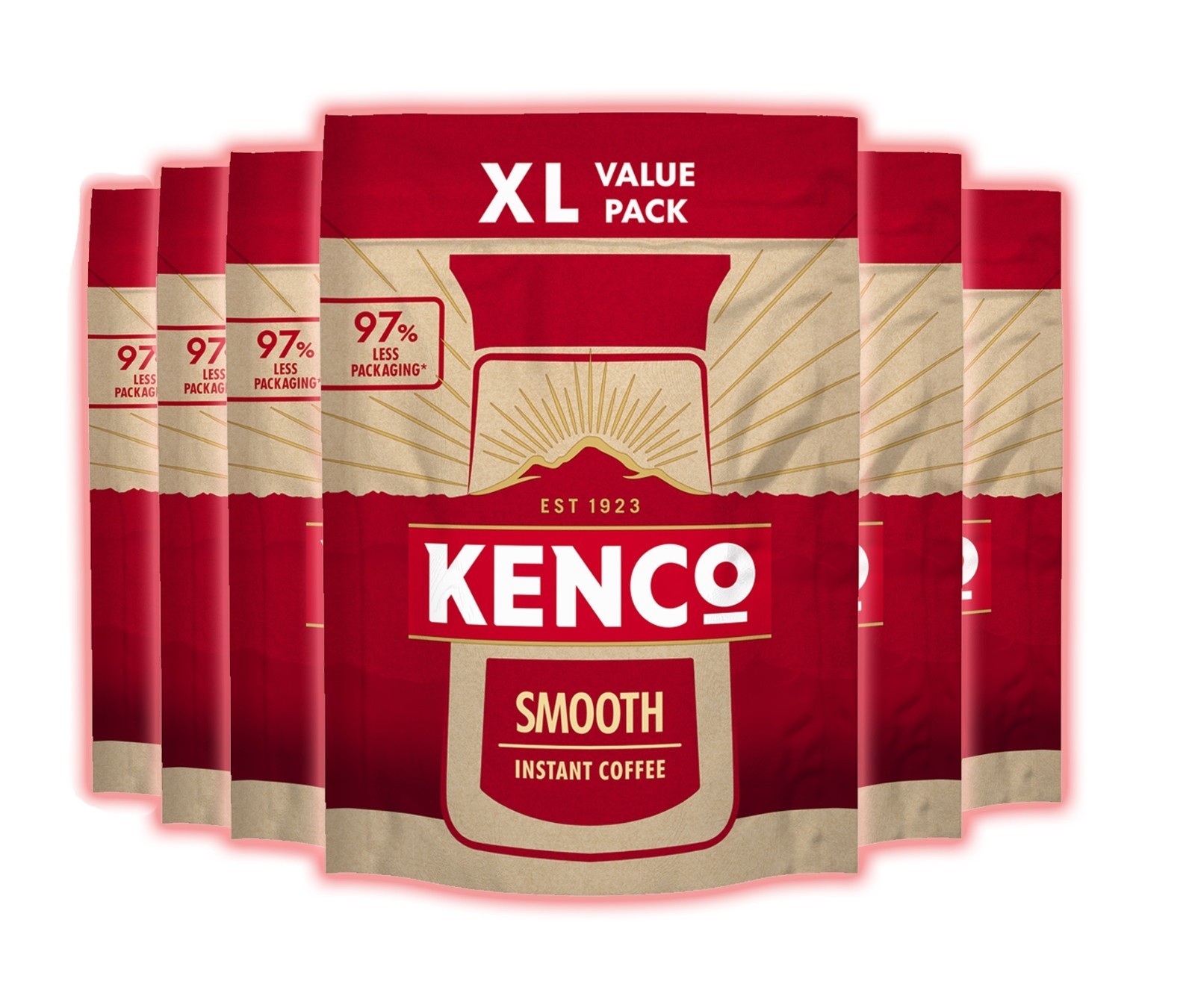 Kenco Smooth Roast Instant Coffee Refill Bag 6 x 300g (Total 1.8kg)