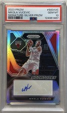 Nikola Vucevic PSA 10 (Pop 1)2023-24 Panini Prizm Silver Signatures Auto SIG-VUC