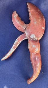 Rare Vintage Lobster Claw Hinged Seafood Cracker / Nut Cracker w/ Orig Paint