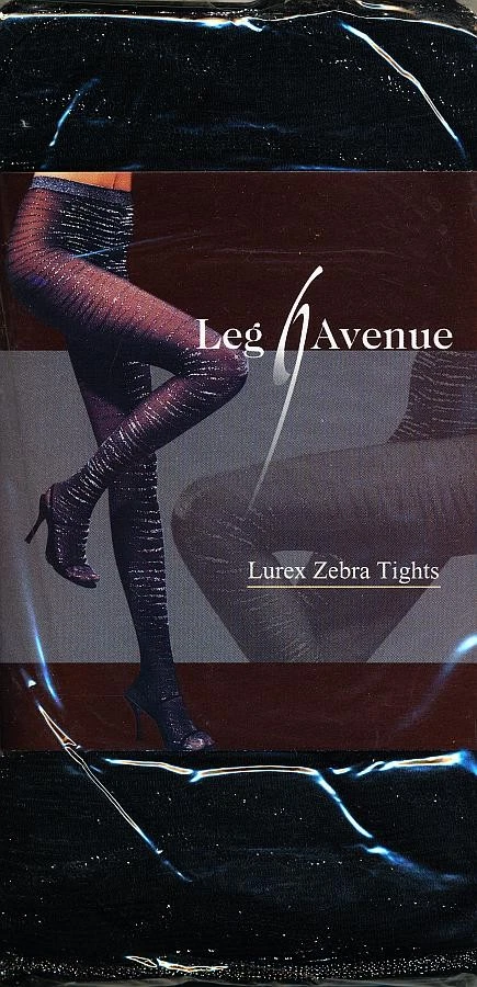 Leg Avenue 7106 Lurex Strumpfhose Zebramuster - Bild 1 von 1